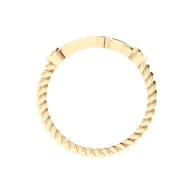 Sigma Gamma Rho Ring - Sterling Silver with Yellow Gold Plating (R003)