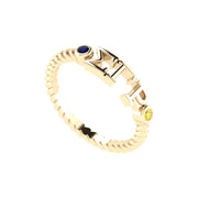 Sigma Gamma Rho Ring - Sterling Silver with Yellow Gold Plating (R003)
