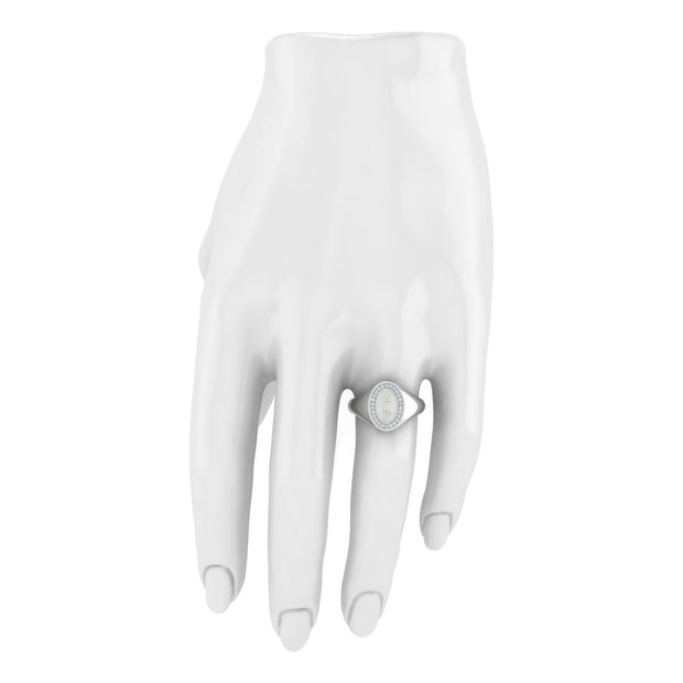 Sigma Gamma Rho Sterling Silver Classic Oval Ring (R006)