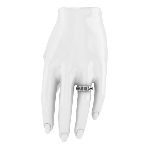 Sigma Gamma Rho Ring - Horizontal Design Sterling Silver (R004)