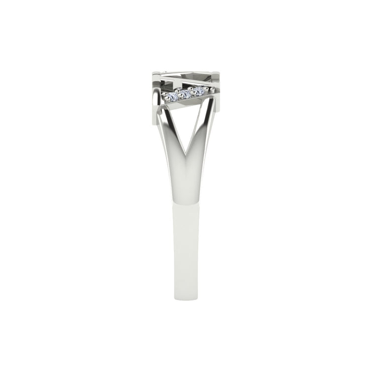 AKA-R001 Alpha Kappa alpha Horizontal Silver Ring (R001)