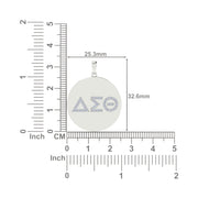Delta Sigma Theta Sterling Silver Circle Pendant (P003)