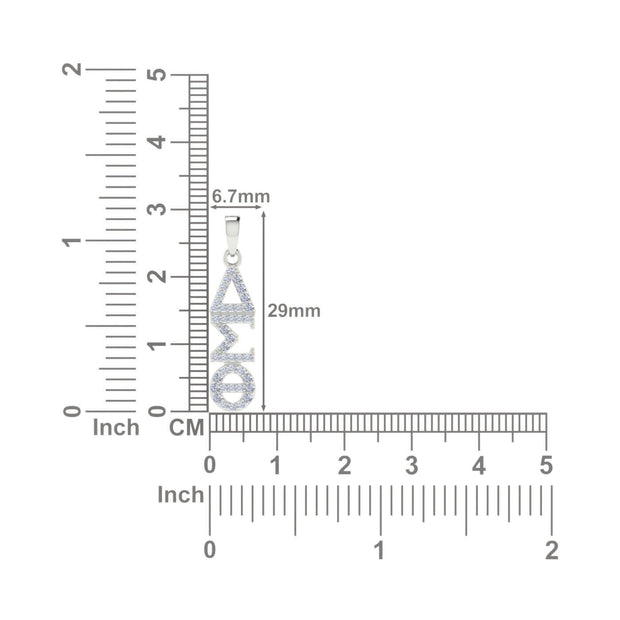 Delta Sigma Theta Sterling Silver Classic Pendant (P007)