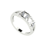 AKA-R001 Alpha Kappa alpha Horizontal Silver Ring (R001)
