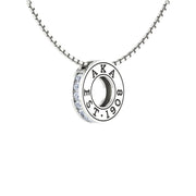 Alpha Kappa Alpha Eternity Love Sterling Silver Pendant (P005）