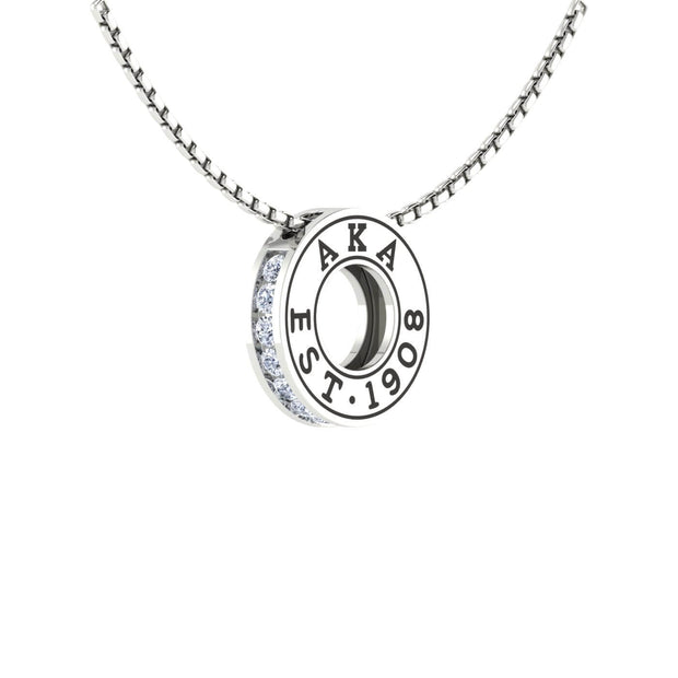 Alpha Kappa Alpha Eternity Love Sterling Silver Pendant (P005）