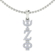 Alpha Chi Omega Necklace, Sterling Silver (ACO-P007)