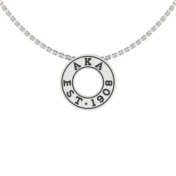 Alpha Kappa Alpha Eternity Love Sterling Silver Pendant (P005）