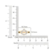 Alpha Kappa Alpha Ivy Leaf with Crystal and Yellow Gold Plated Ring (R015)