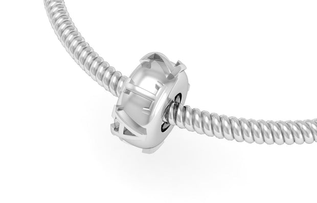 Zeta Tau Alpha Bead - Sterling Silver (P006)