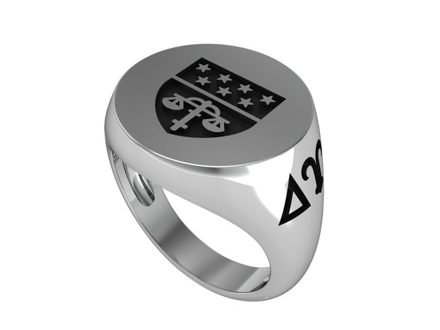 Delta Upsilon Ring - Crest Design Sterling Silver (R001)