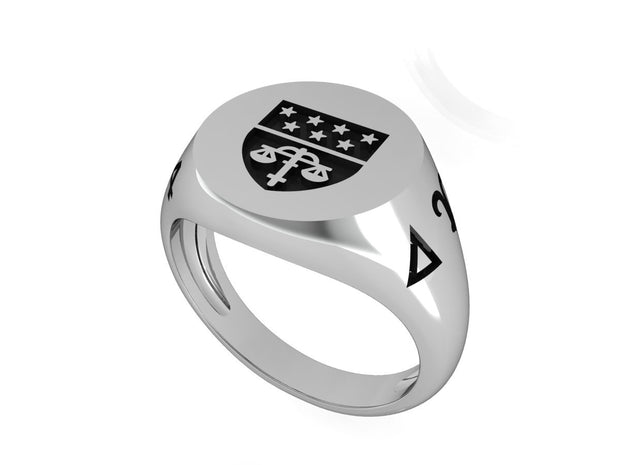 Delta Upsilon Ring - Crest Design Sterling Silver (R001)