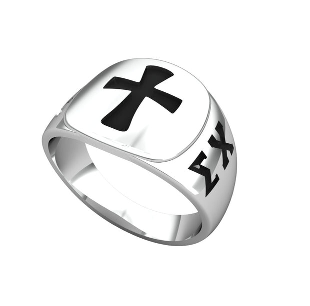 Sigma Chi Brotherhood Ring, Sterling Silver