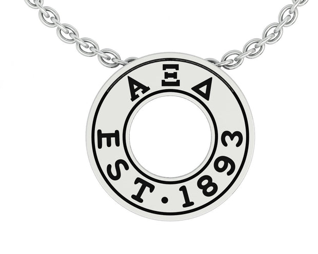 Alpha Xi Delta Lavalier - Eternity Love Design Sterling Silver (P006)