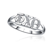 Phi Chi Theta Ring - Horizontal Design, Sterling Silver(PCT-R001)