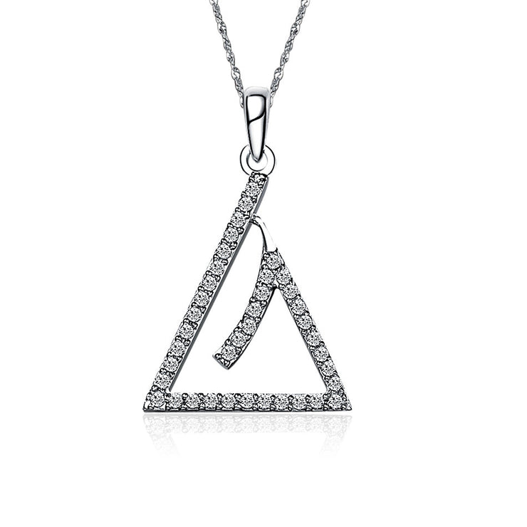 Triangle Necklace - Sterling Silver (M017)