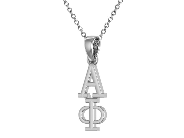 Alpha Phi Necklace - Sterling Silver / Alpha Gam Necklace / Big Little Gift / Sorority Jewelry