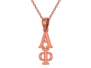 Alpha Phi Necklace, Sterling Silver with Rose Gold Plating / Alpha Gam Necklace / Big Little Gift / Sorority Jewelry