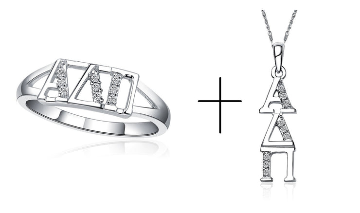 Alpha Delta Pi Ring and Necklace with 18"(ADP-R001)