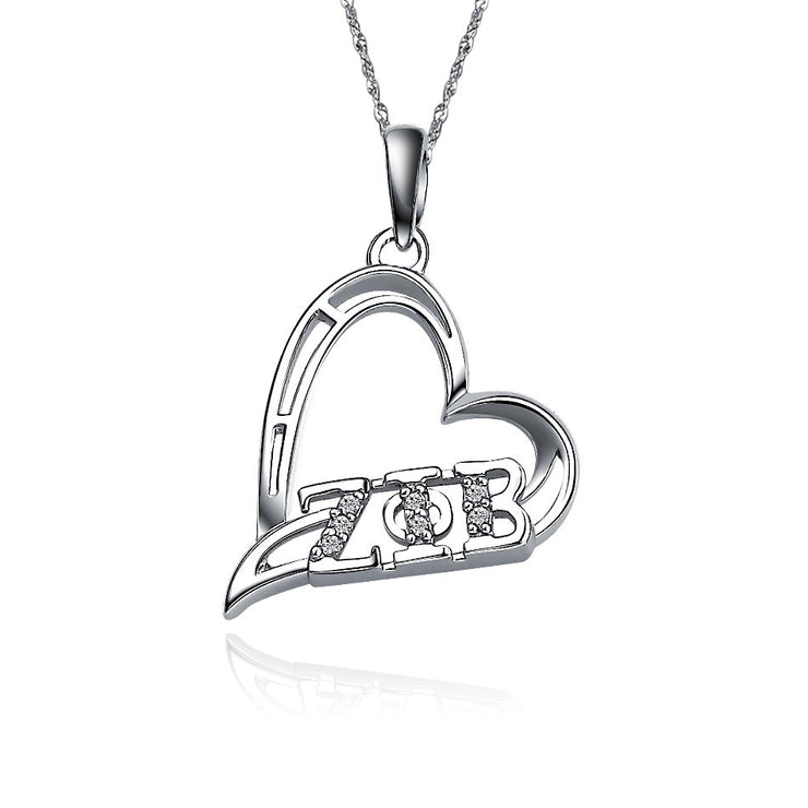 Zeta Phi Beta Necklace - Sterling Silver (ZPB-P003)