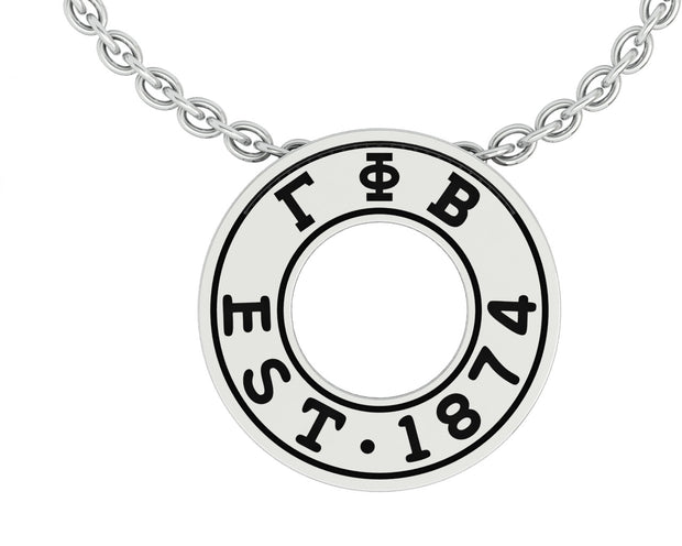 Gamma Phi Beta Lavalier -  Eternity Sterling Silver Charm (P006)