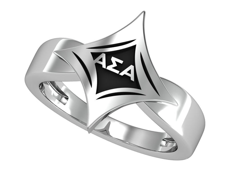 Alpha Sigma Alpha Ring, Sterling Silver (ASA-R003)
