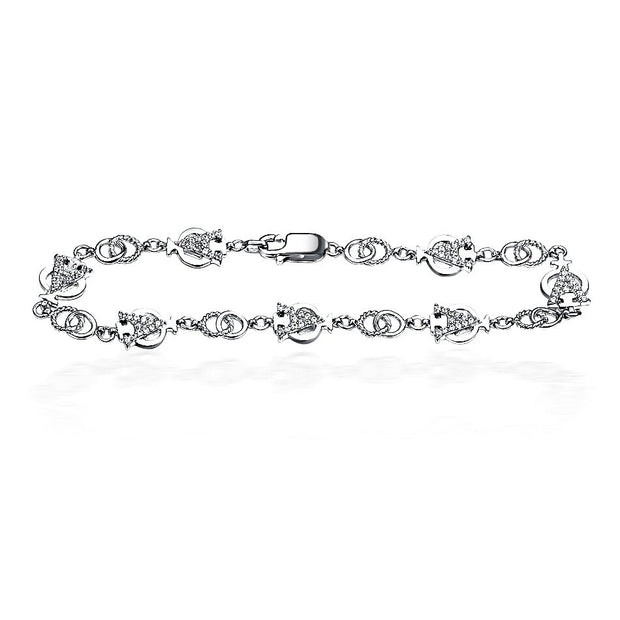 Alpha Phi Bracelet - Sterling Silver (B001)