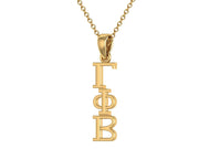 Gamma Phi Beta Pendant, Sterling Silver with Yellow Gold Plating