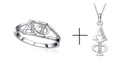 Alpha Phi Ring and a Necklace with 18" Chain, Sterling Silver (AP-R001+P001)