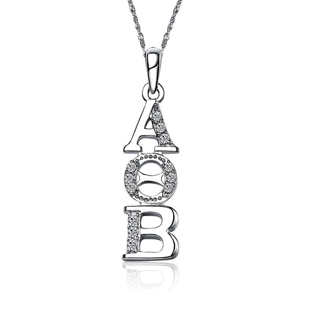 Alpha Theta Beta Lavalier for Sweetheart - Sterling Silver (P001)