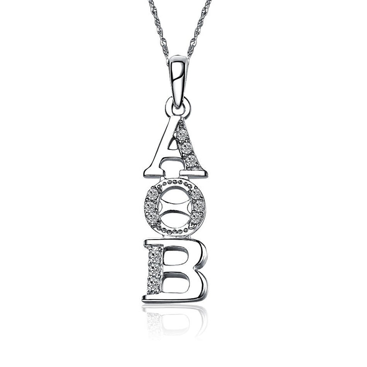 Alpha Theta Beta Lavalier for Sweetheart - Sterling Silver (ATB-P001)