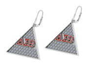 Delta Sigma Theta Triangle Silver Earring - (E005)