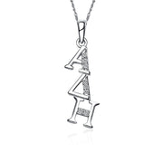 Alpha Delta Eta Necklace, Diagonal Design, Sterling Silver (ADE-P002)