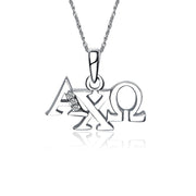 Alpha Chi Omega Lavalier, Sterling Silver (ACO-P003)
