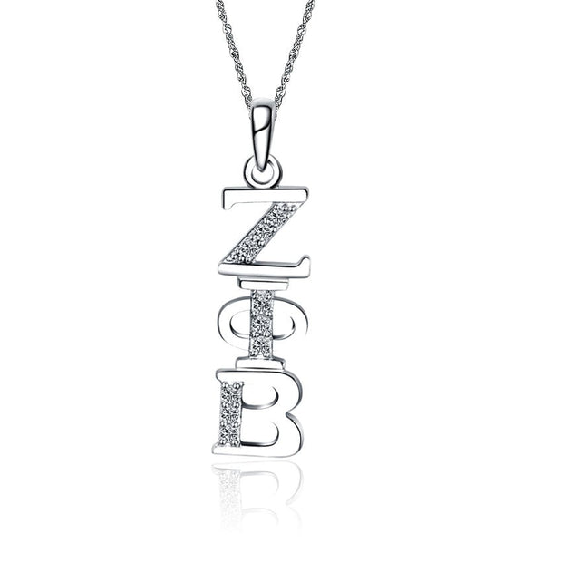 Zeta Phi Beta Necklace - Sterling Silver (P001)