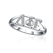 Delta Phi Epsilon Ring, Sterling Silver (DPE-R001)