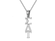 Sigma Delta Tau Necklace - Sterling Silver / SDT Necklace /  Big Little Gift / Sorority Jewelry
