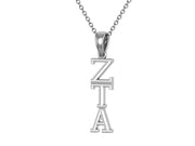 Zeta Tau Alpha Necklace - Sterling Silver / Zeta Necklace / Lavalier / Big Little Gift / Sorority Jewelry / Zeta Gift