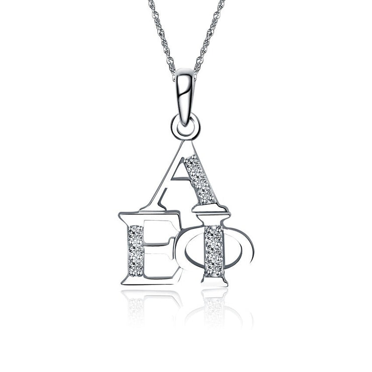 Alpha Epsilon Phi Necklace, stacking Design, Sterling Silver (AEP-P003)