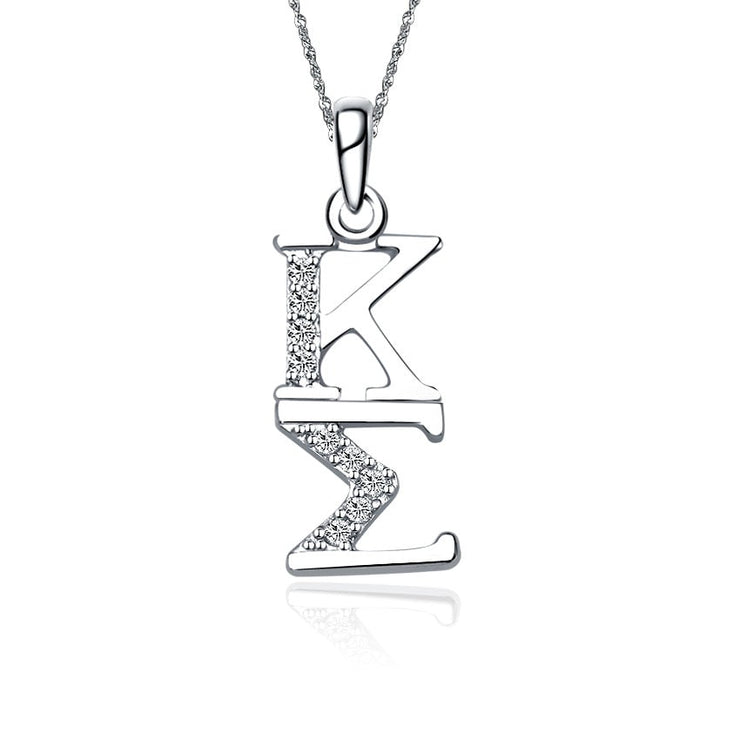 Kappa Sigma Lavalier for Sweetheart - Sterling Silver; with 18" Silver Chain (KS-P001)