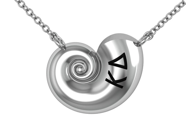 Kappa Delta Nautilus Necklace, Sterling Silver (P007)
