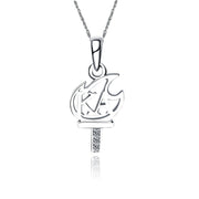 Kappa Alpha Order Lavalier for her with 18" Silver Chain (KAO-P003)