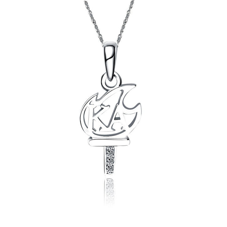 Kappa Alpha Order Lavalier for her with 18" Silver Chain (KAO-P003)