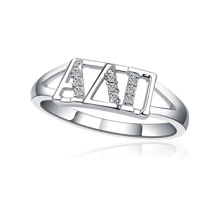 Alpha Delta Pi Ring - Horizontal Sterling Silver (ADP-R001)