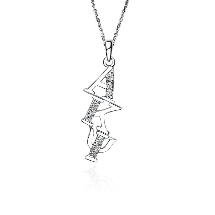 Alpha Kappa Psi Lavalier for Sweetheart - Sterling Silver; with 18" Silver Chain (AKP-P002)