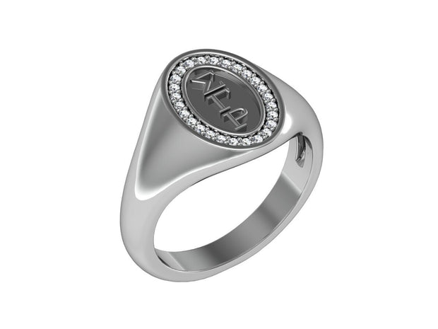 Sigma Gamma Rho Sterling Silver Classic Oval Ring (R006)