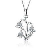 Lily of the Valley Silver Lavalier (M008)