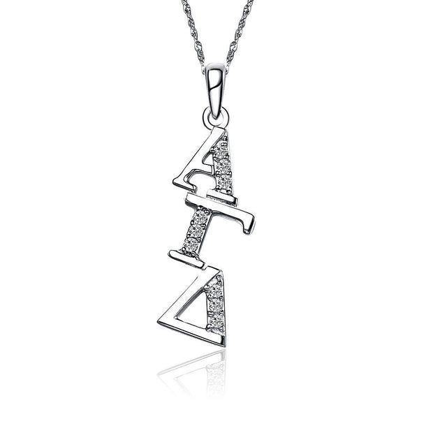Alpha Gamma Delta Lavalier - Diagonal Design, Sterling Silver (P002)