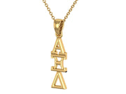 Alpha Xi Delta Pendant, Sterling Silver with Yellow Gold Plating