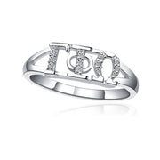 Gamma Phi Omega Ring - Horizontal Design, Sterling Silver (GPO-R001)